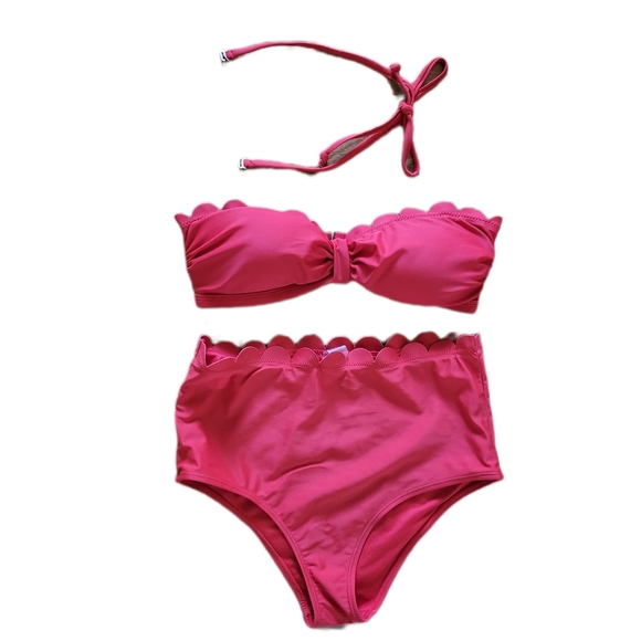 Red High Waisted Bikini with Removable Straps Size Small - Picture 4 of 11